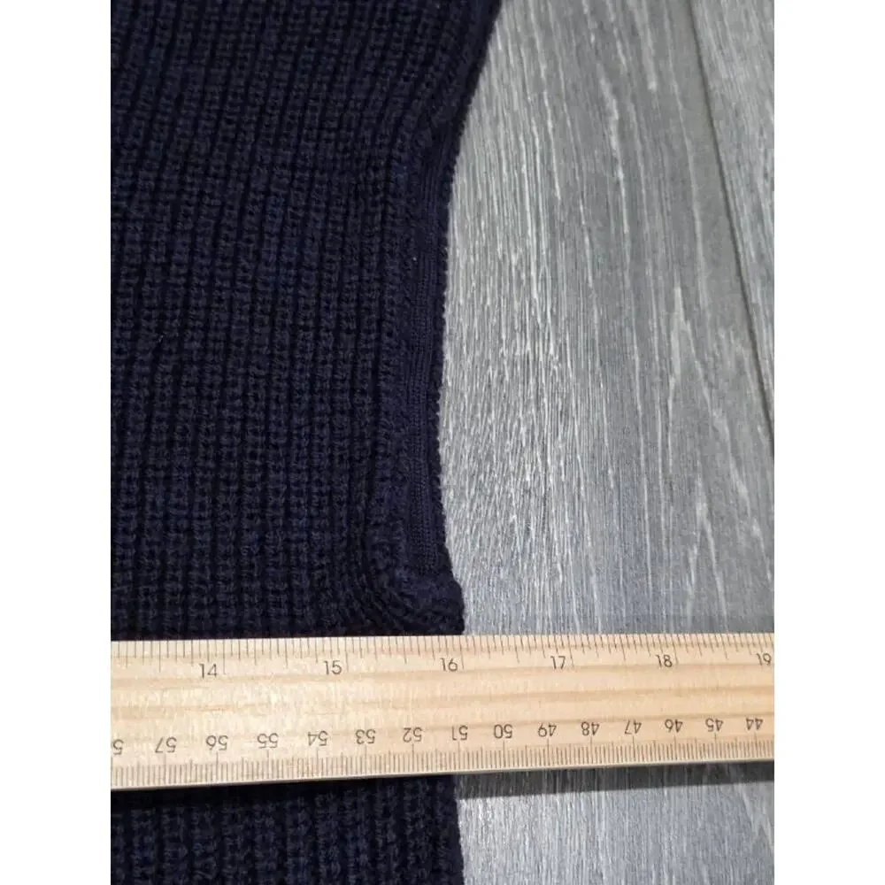 Aritzia Babaton Hazlitt Sweater 100% Merino Wool Knitted Top Navy Small A004890